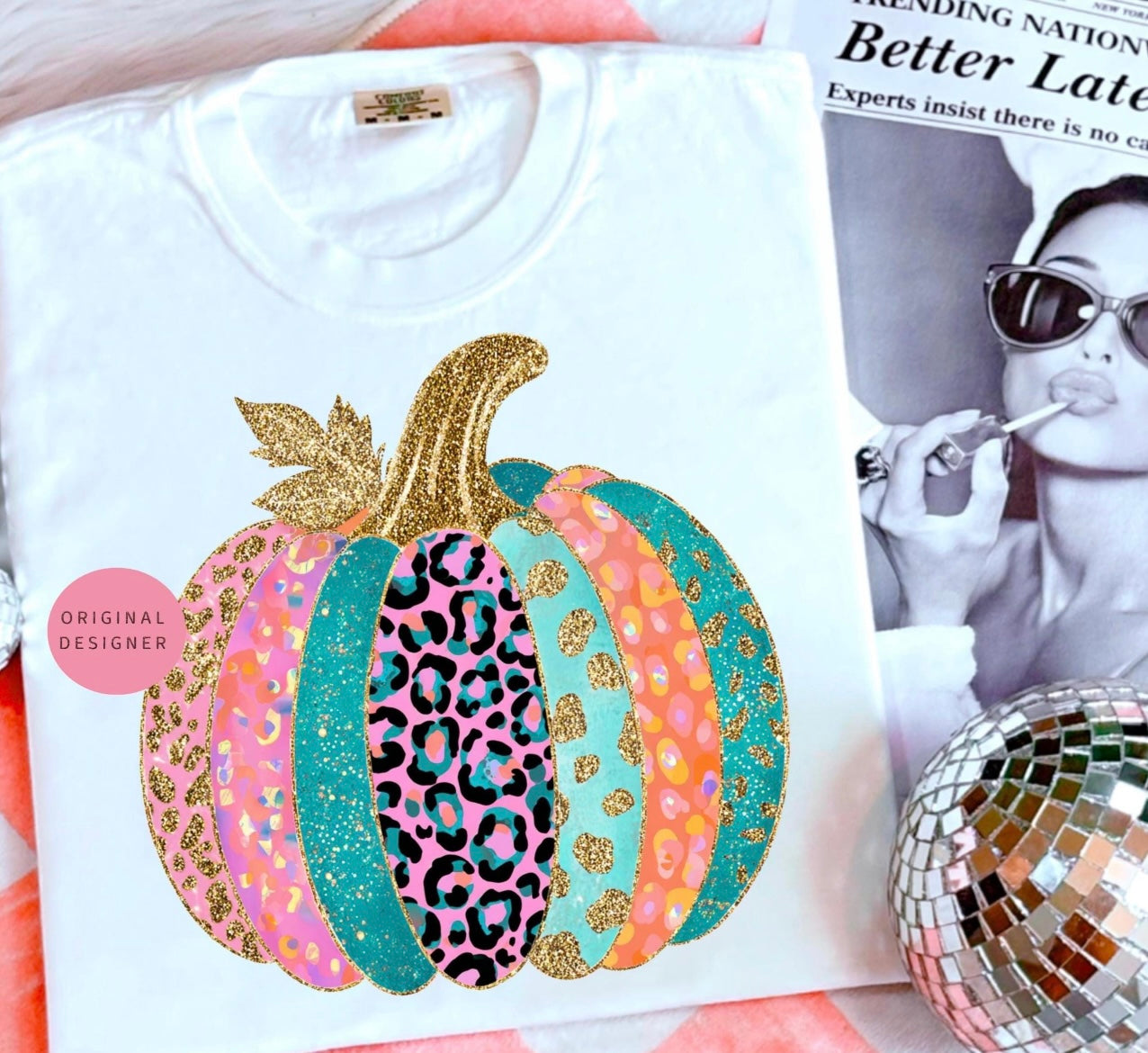 Pops of Colorful Leopard Pumpkin