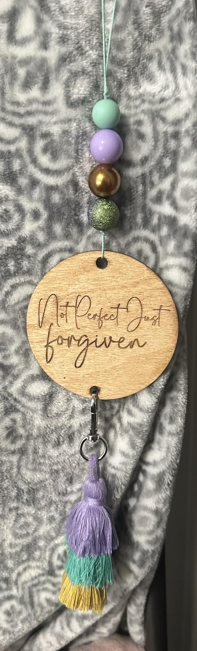 Not Perfect Just Forgiven Car Charm