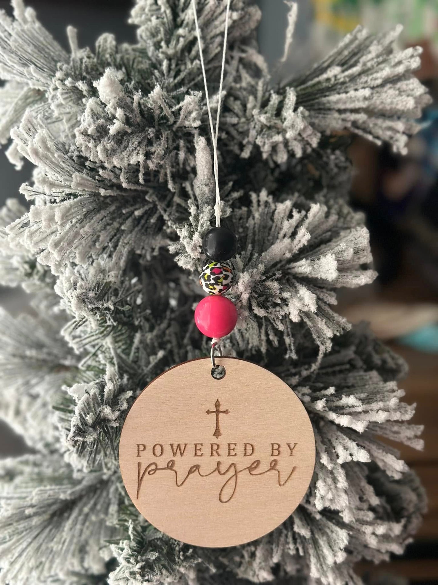 Powered By Prayer Car Charm