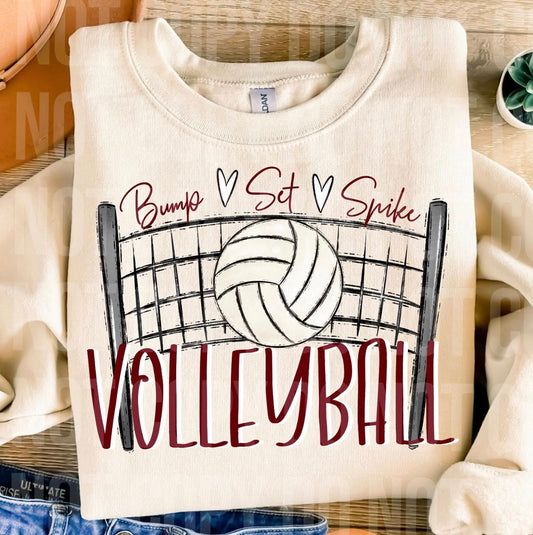Bump Set Spike Volleyball Tee