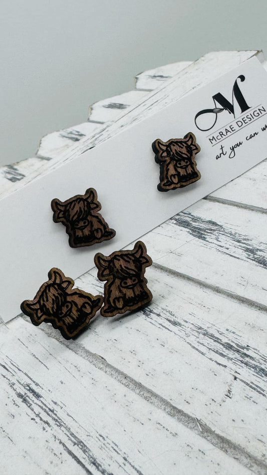 Custom Made Highland Cow Earrings