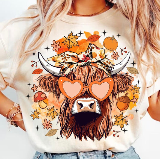 Highland Cow and Fall