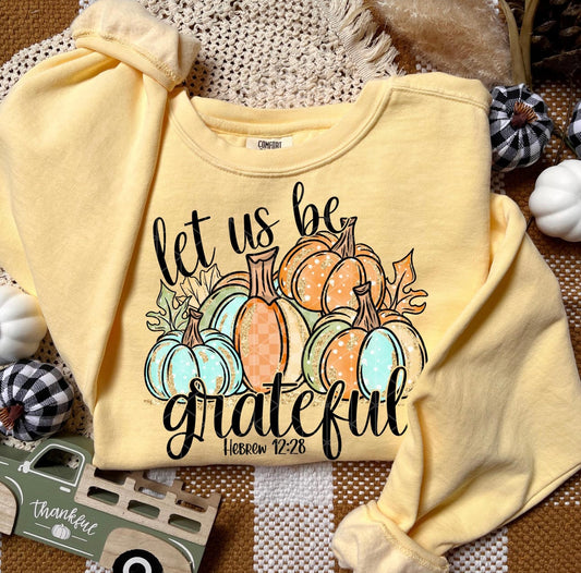 Let Is Be Grateful Pastel Pumpkins