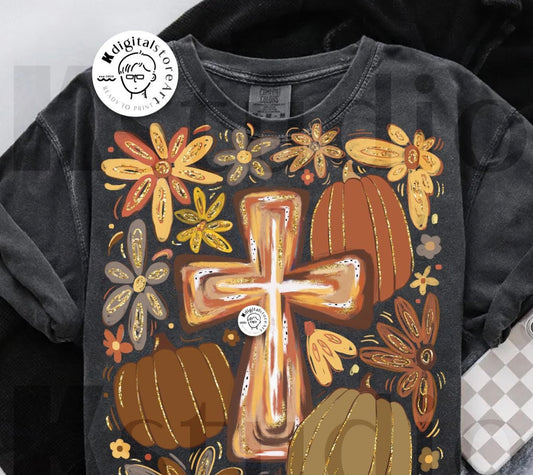 Pumpkins with The Cross