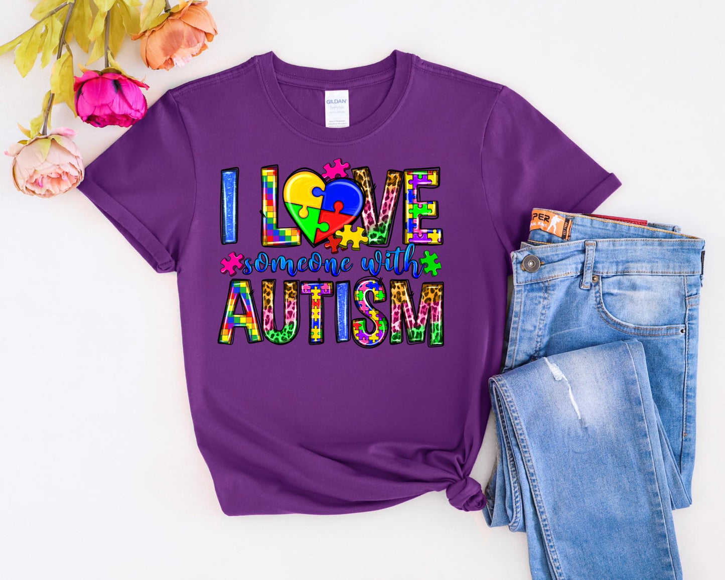 I Love Someone with Autism Tshirt