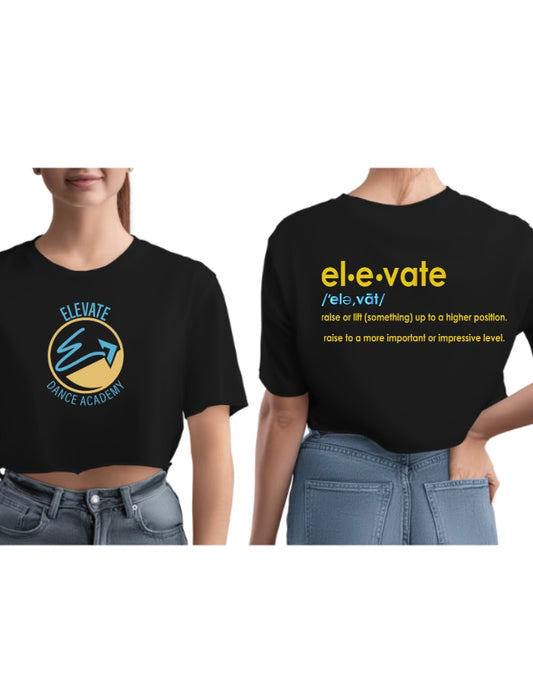 Elevate Dance Academy Middle Logo/Description Back Crop Top