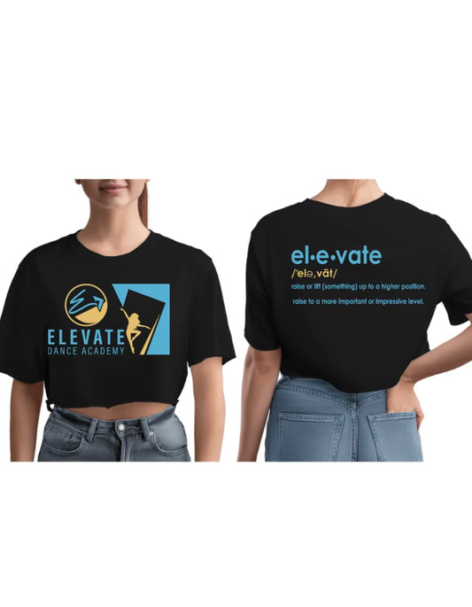 Elevate Dance Academy Dancer Left Logo/Description Back Crop Top