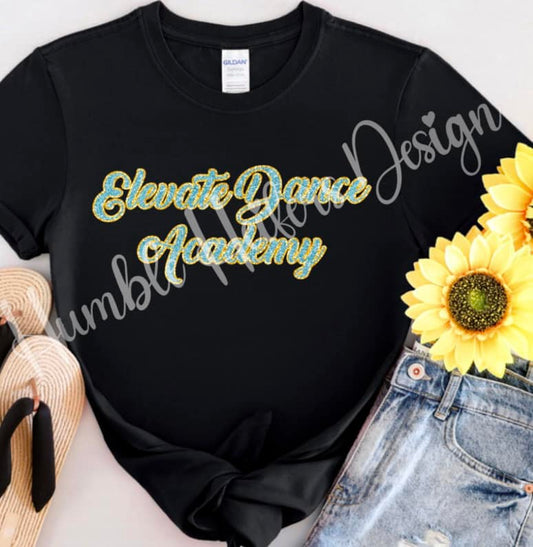 Elevate Dance Academy in Glitter tshirt